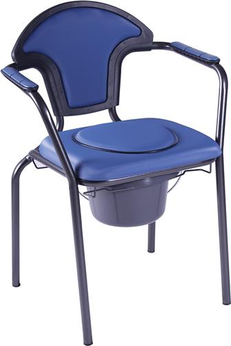 Toiletstoel - blauw vast