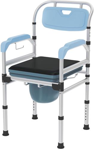 Verstelbare Toiletstoel met Afneembare Emmer  Comfortabel, Veilig & Draagbaar  Max. 200 kg