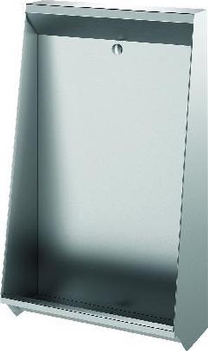Staand inbouw urinoir L L.600 toevoer achteraan RVS 304 sat