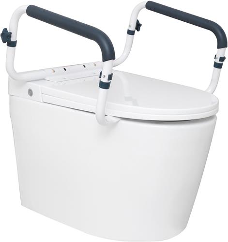 VEVOR Toilet-opstahulp  Toiletbrilverhoger met Armleuning  Verstelbare Breedte 41-51 cm 136 kg Draagvermogen  Geschikt voor Badkamers en Zorginstellingen