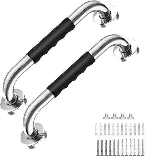 SNQ Wandleuning - 275×30×25mm - Uitschuifbaar - Voor badkamer, douche, toilet - Wandleuning - 2-pack - Toiletsteun - Meubelaccessoires