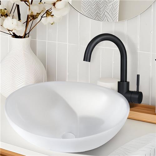 NETTLIFE Wastafel - ovaal - 41 × 33 × 14.5cm- wasbak voor badkamer en toilet - Keramiek - Wit - Muurbevestiging - spoelbak - waskom - Badkamerwastafel - voor gastentoilet