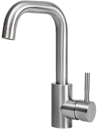 NETTLIFE Wastafelkraan - kraan Badkamer - Waterbesparend - RVS - warm en koud water - Hoge uitloop - wastafel kraan - voor badkamer | toilet | keuken | gootsteen - chroom