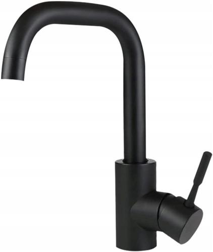 NETTLIFE Wastafelkraan - kraan Badkamer - Waterbesparend - RVS - warm en koud water - Hoge uitloop - wastafel kraan - voor badkamer | toilet | keuken | gootsteen - zwart