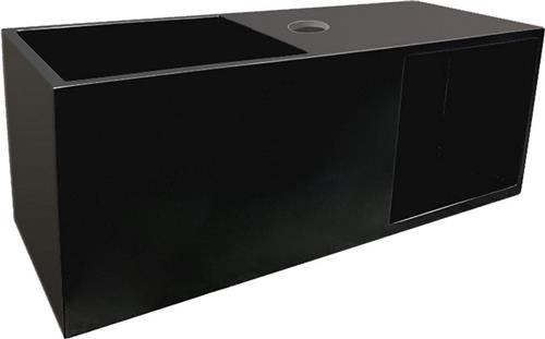 Fontein Wiesbaden Julia 54x20x20cm met Nis Solid Surface Mat Zwart