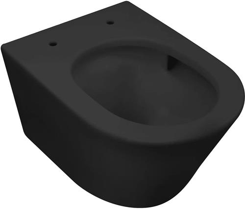 Wiesbaden Vesta Rimless Wandcloset Tornado Flush Mat Zwart