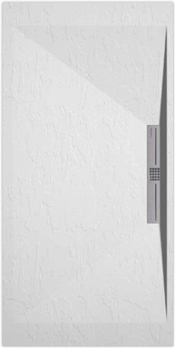 Sanifun douchebak Stone Side White Slate 1600 x 900 S