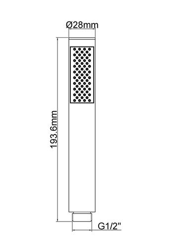 Wiesbaden Caral losse handdouche geborsteld messing (goud)