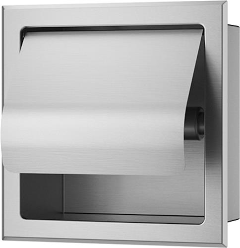 Sanifun Reka toiletrolhouder met klep inbouw RVS