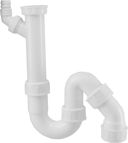 Sanifun Universeelsifon met wasmachine-aansluiting 1 1/2 x 40 mm  Klem, Wit