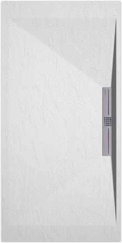 Sanifun douchebak Stone Side White Slate 1300 x 800 S