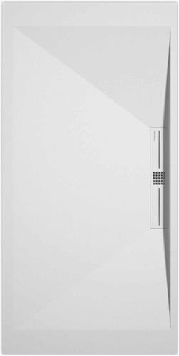 Sanifun douchebak Stone Side White Smooth 1400 x 900 P