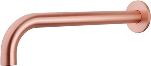 Wiesbaden Caral Inbouw Baduitloop 30 cm. - Geborsteld Koper