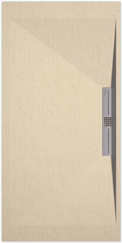 Sanifun douchebak Stone Side Cream Slate 1600 x 800 S