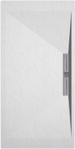 Sanifun douchebak Stone Side White Slate 1000 x 900 S