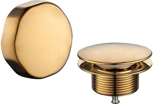 Sanifun knop en badplug Arthur geborsteld messing