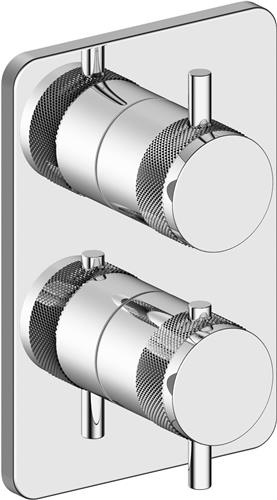Sub Nala thermostatische douchekraan met 2-weg omstelling 18 x 13,6 cm, chroom