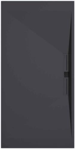 Sanifun douchebak Stone Side Anthraciet Smooth 900 x 800 P