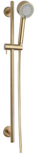 Sanifun Cendis luxe glijstangset compleet geborsteld messing 750