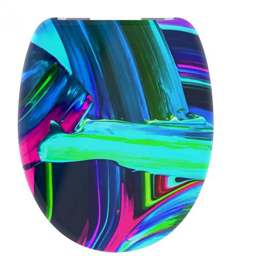 Schütte Duroplast WC-Bril NEON PAINT met Softclose  Duurzaam