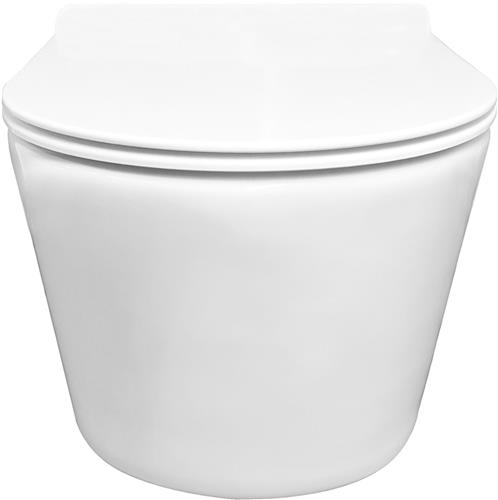 Sanifun Sity wandcloset rimless met toiletzitting softclose en quick release glans wit