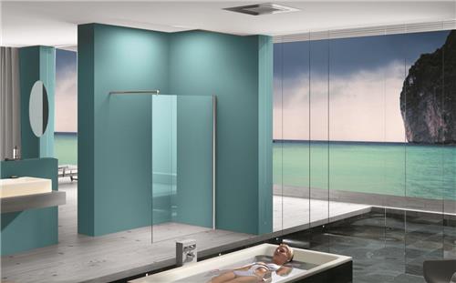 Xellanz Eco inloopdouche 60x200cm met muurprofiel en stabilisatiestang nanoglas 8 mm chroom