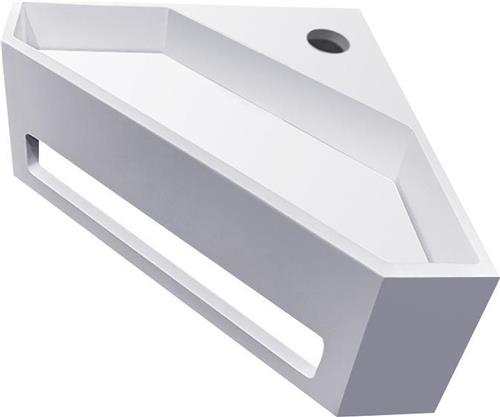 Hoekfontein Wiesbaden Julia 35x35x20cm Solid Surface Mat Wit