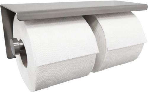 Sanifun dubbele toiletrolhouder Agathon RVS