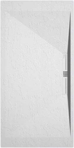 Sanifun douchebak Stone Side White Slate 1300 x 800 P