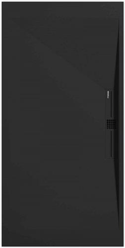 Sanifun douchebak Stone Side Black Smooth 1000 x 900 P