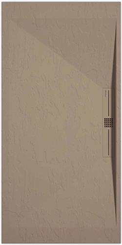 Sanifun douchebak Stone Side Moka Slate 1000 x 900 P