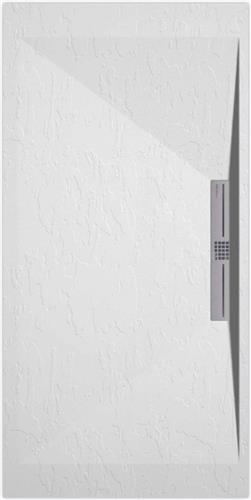 Sanifun douchebak Stone Side White Slate 900 x 900 S