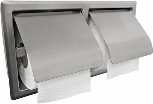 Sanifun dubbele toiletrolhouder Ajax RVS