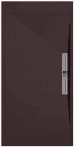 Sanifun douchebak Stone Side Chocolate Smooth 1600 x 800 S
