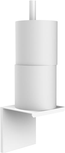 Allibert New Game - wc-papier voorraadhouder - mat wit gelakt aluminium