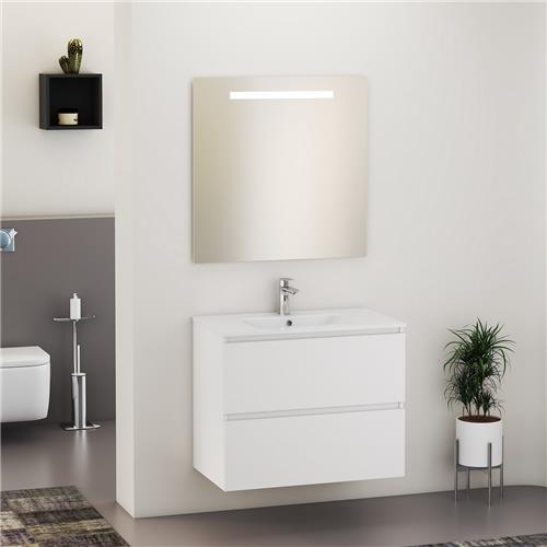 Sanifun badkamermeubel Estevo White 800  Modern design met LED-spiegel