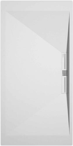 Sanifun douchebak Stone Side White Smooth 1100 x 900 P