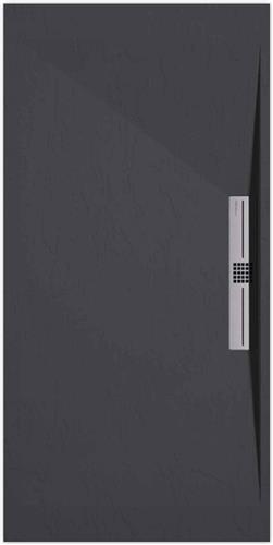 Sanifun douchebak Stone Side Anthraciet Slate 1100 x 800 S