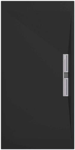 Sanifun douchebak Stone Side Black Smooth 1400 x 800 S