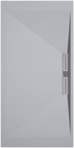 Sanifun douchebak Stone Side Gray 7035 Smooth 1000 x 900 S
