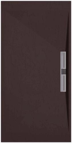 Sanifun douchebak Stone Side Chocolate Slate 1000 x 800 S