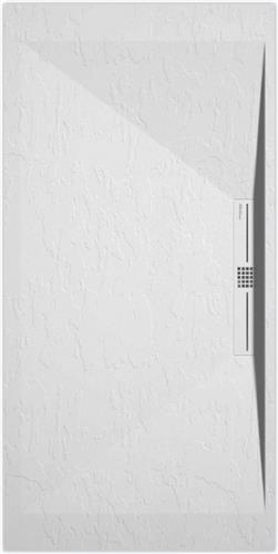 Sanifun douchebak Stone Side White Slate 1000 x 800 P