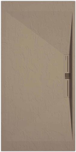 Sanifun douchebak Stone Side Moka Slate 1100 x 900 P