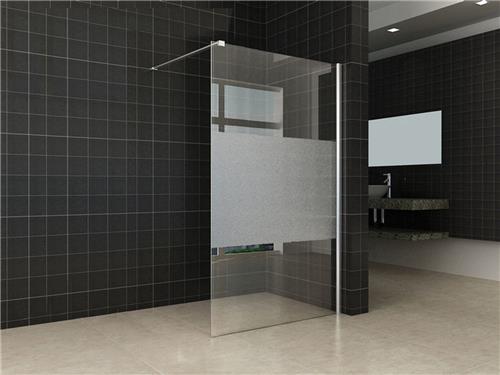 Sanifun douchewand Drago 1100 x 2000 NANO glas met strook mat glas