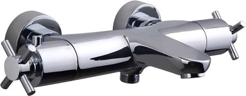 Wiesbaden Cross Thermostatische Badmengkraan 15 cm. - Chroom