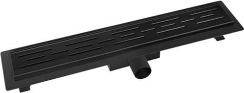 Wiesbaden Douchegoot - Met Flens & Rooster - 50 x 7 cm - Mat Zwart