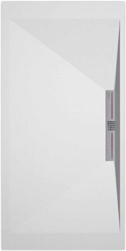 Sanifun douchebak Stone Side White Smooth 1600 x 800 S
