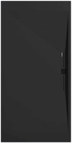 Sanifun douchebak Stone Side Black Smooth 1600 x 800 P