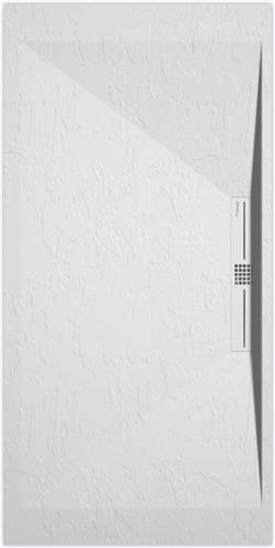 Sanifun douchebak Stone Side White Slate 900 x 700 P