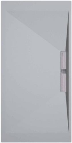 Sanifun douchebak Stone Side Gray 7035 Smooth 1600 x 800 S